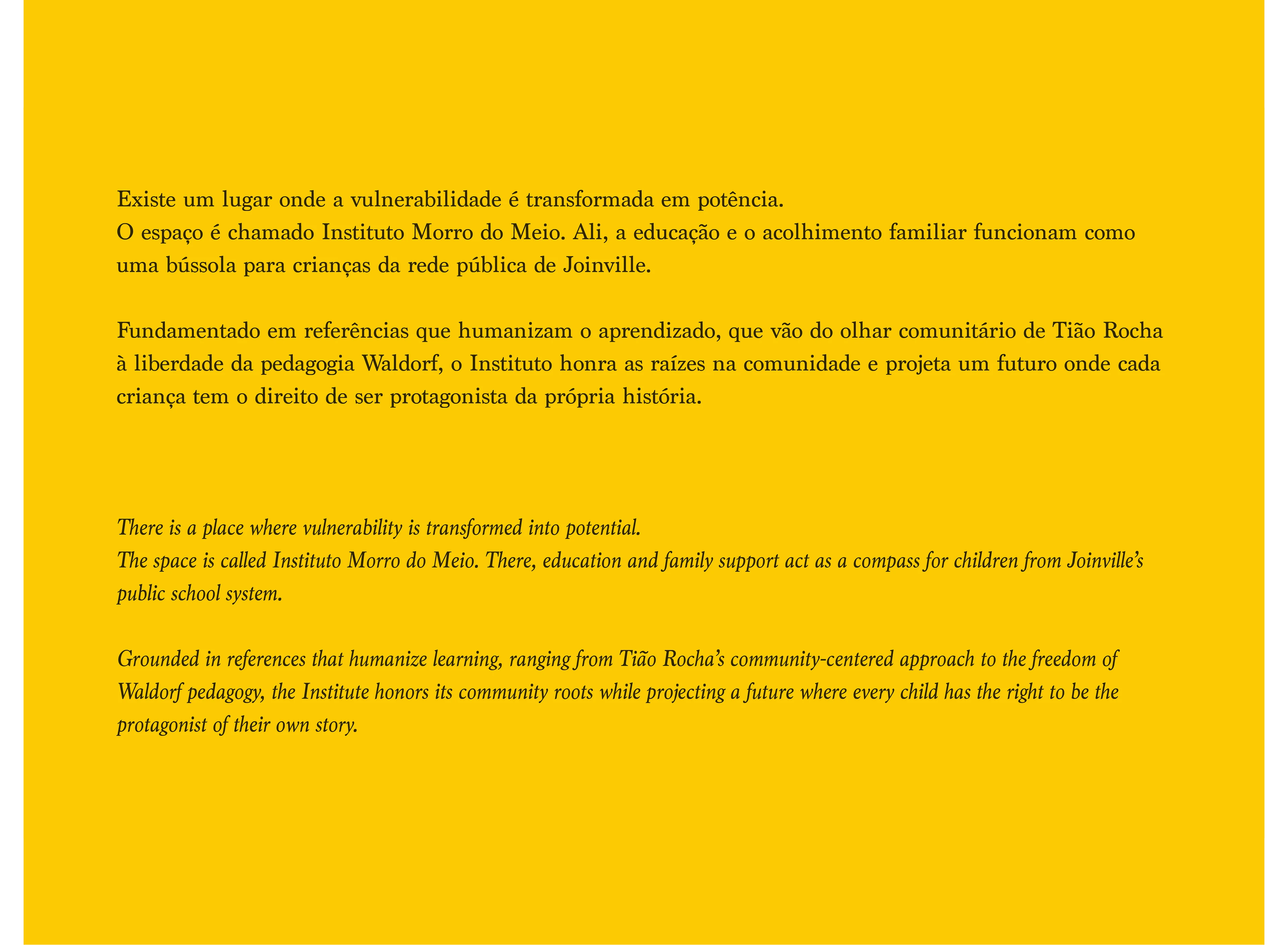 Instituto Morro do Meio — visual identity